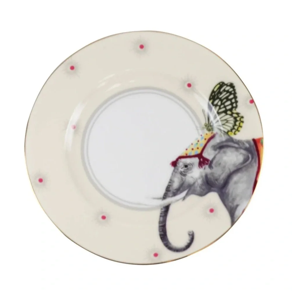 Yvonne Ellen London Tea-Time Set of 4 Tea Plates, Carnival Animals - Picture 11 of 15